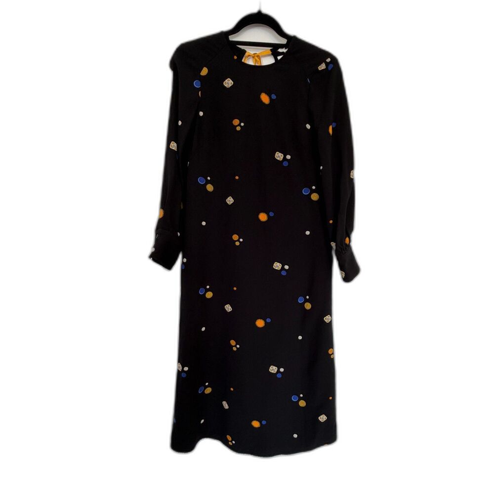 TOAST Cosmic Dot Midi Dress EUC UK 6/US 2